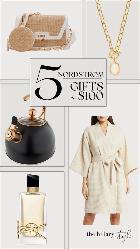 Nordstrom Gifts Under $100: Mother’s Day is coming up so treat the Mother’s in your life or yourself to gifts under $100 from Nordstrom. Beauty, home, accessories, lounge. Waffle robe, tea kettle, gold necklace, perfume, straw purse, handbag. Nordstrom, Kendra Scott, YSL, All Saints, Viking. 

#LTKSeasonal #LTKGiftGuide #LTKfindsunder100