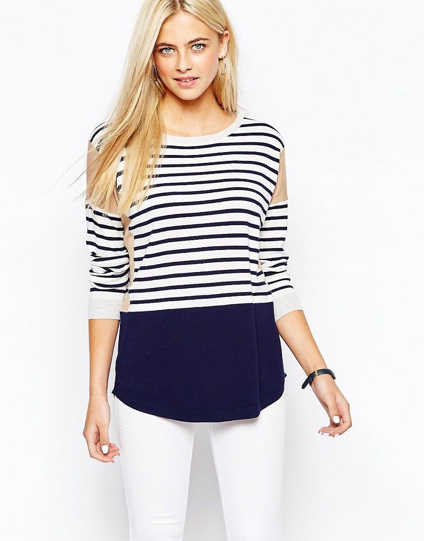 Oasis Relaxed Colour Block Stripe Top | ASOS UK