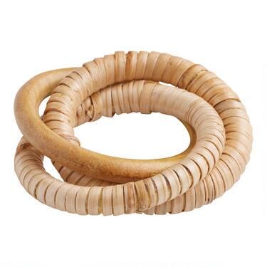 Wooden 3 Ring Napkin Rings Set Of 2 | World Market