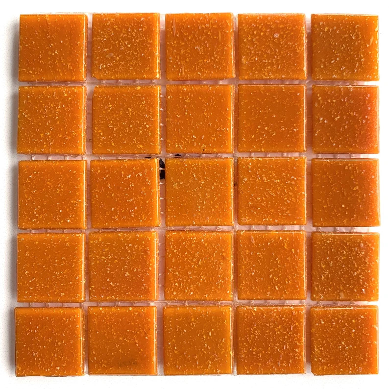 Mosaic Tiles Glass Orange Vitreous Glass Tiles Tropicana Orange Glass Tile for Craft Projects 20m... | Etsy (Global)