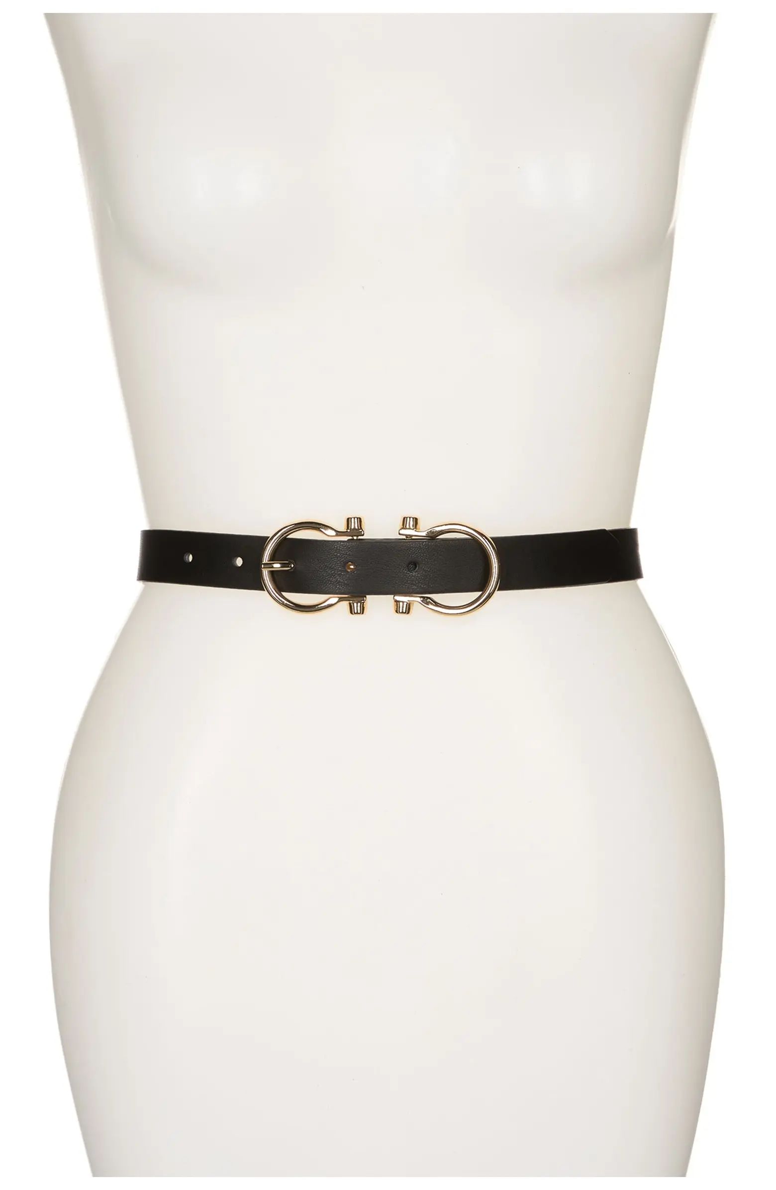 LINEA PELLE Double Buckle Belt | Nordstromrack | Nordstrom Rack