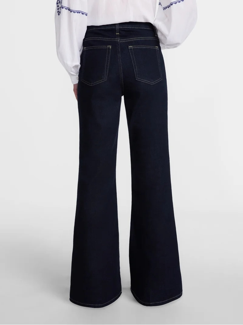 Scenario Women's High Rise Flare Denim Jeans, Sizes 0-20 | Walmart (US)