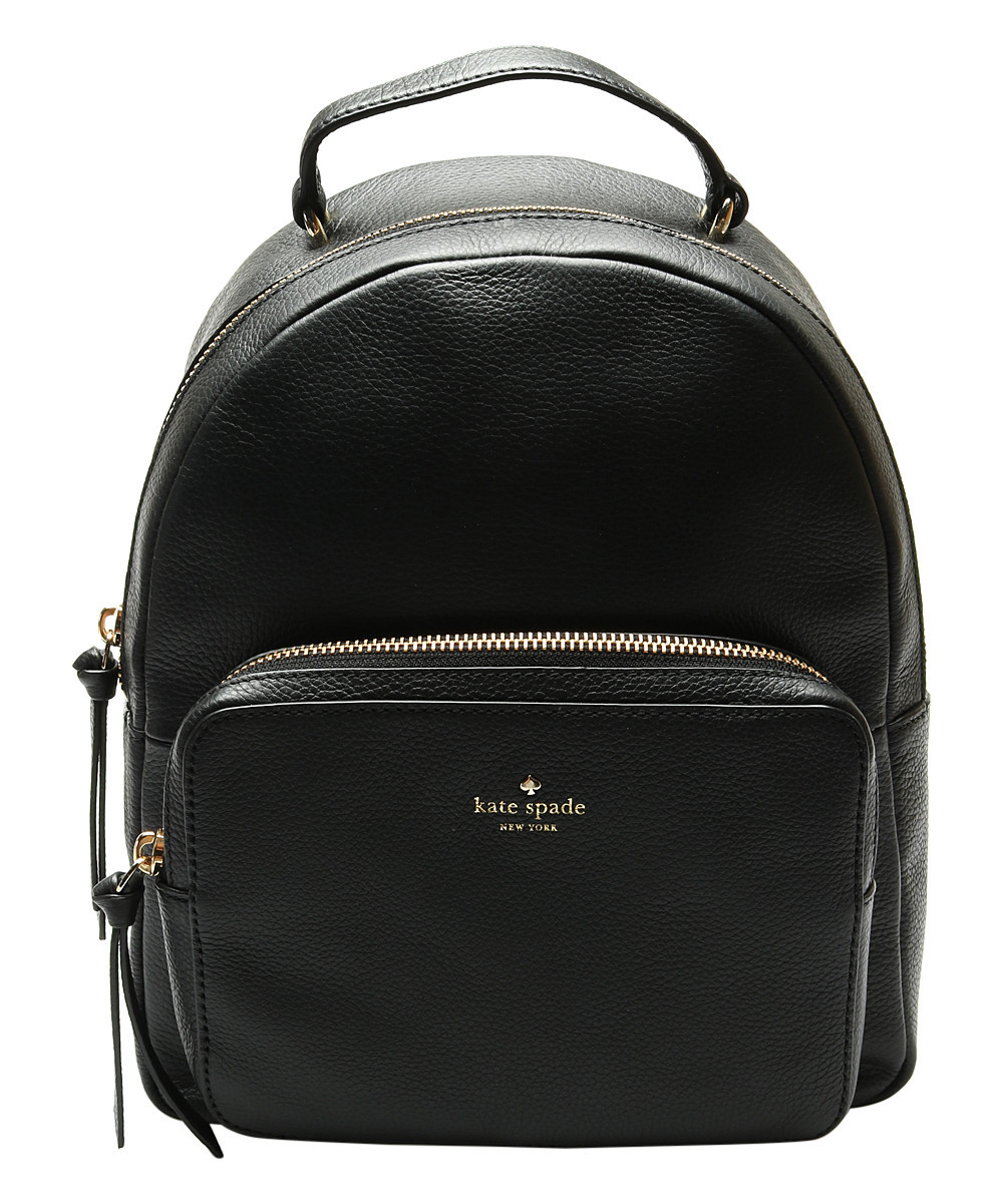 Kate Spade New York Women's Handbags BLACK - Black Mini Nicole Larchmont Avenue Leather Backpack | Zulily