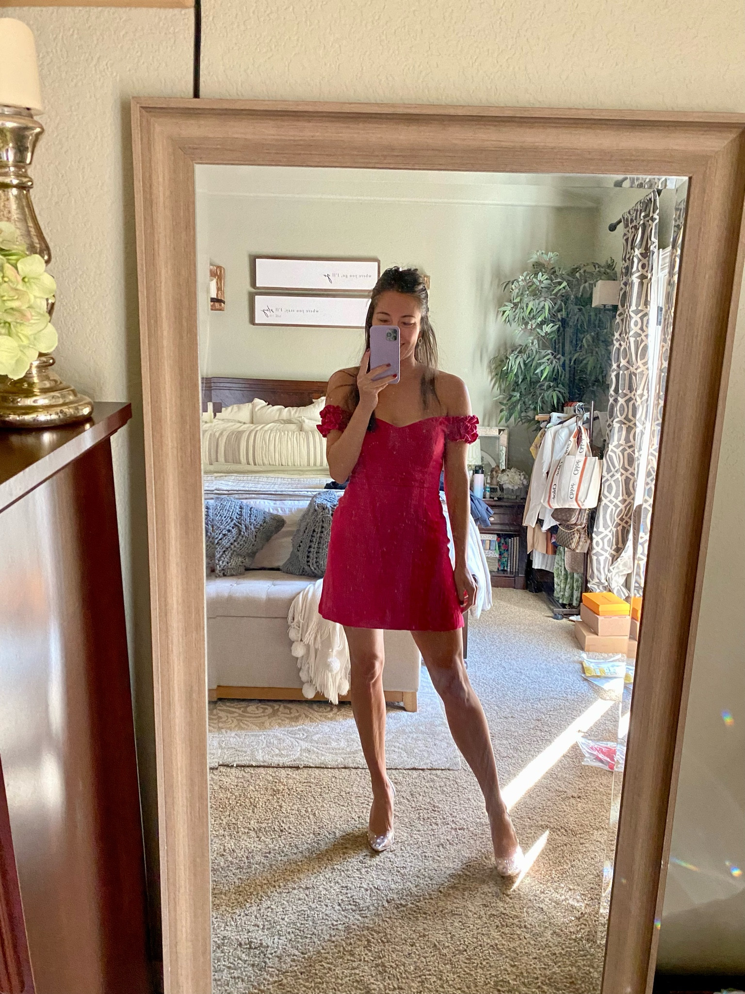 Off the shoulder corset mini dress and sparkle heels for wedding date night or girls night out

#LTKunder50 #LTKsalealert #LTKwedding