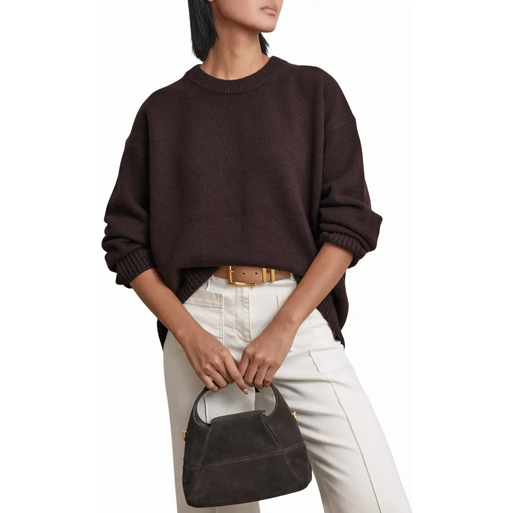 Reiss Ella Wool & Cashmere Sweater in Plum at Nordstrom, Size Small | Nordstrom