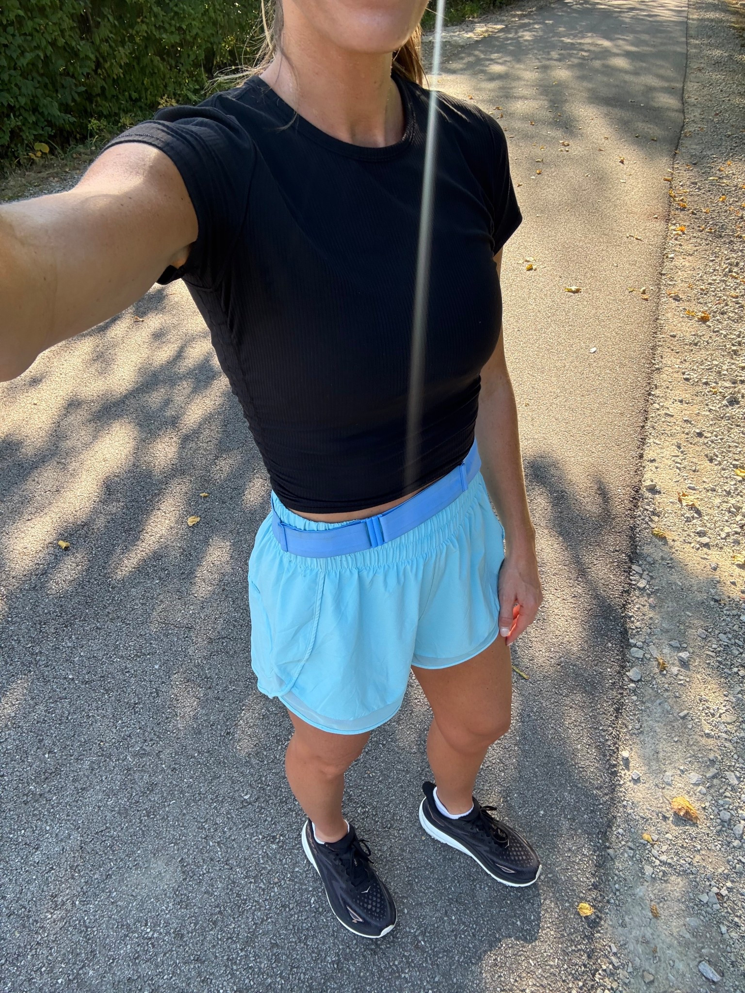 Running outfit today 
Sized up to 6 in my top (I do with all lululemon)
Size small in shorts 






Running gear, runner, running shorts, Athleta, Lululemon, Hoka, Garmin 

#LTKActive