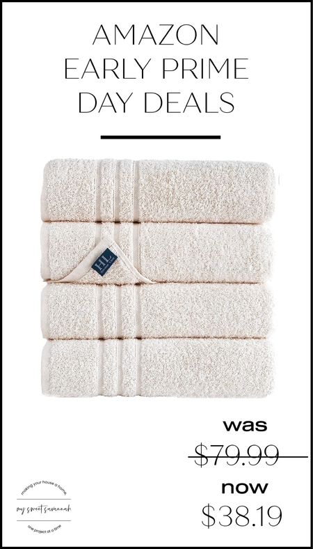 Absorbent, soft, premium quality bath towels. Part of the early access amazon prime day deals! 

#LTKsalealert #LTKxPrimeDay #LTKhome