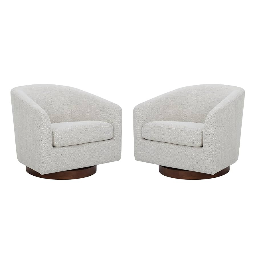 CHITA Swivel Accent Chair, FSC Certified Upholstered Fabric Barrel Chair for Living Room Set of 2... | Amazon (US)