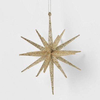 5.8in Champagne Plastic Spike Starburst Christmas Tree Ornament - Wondershop™ | Target