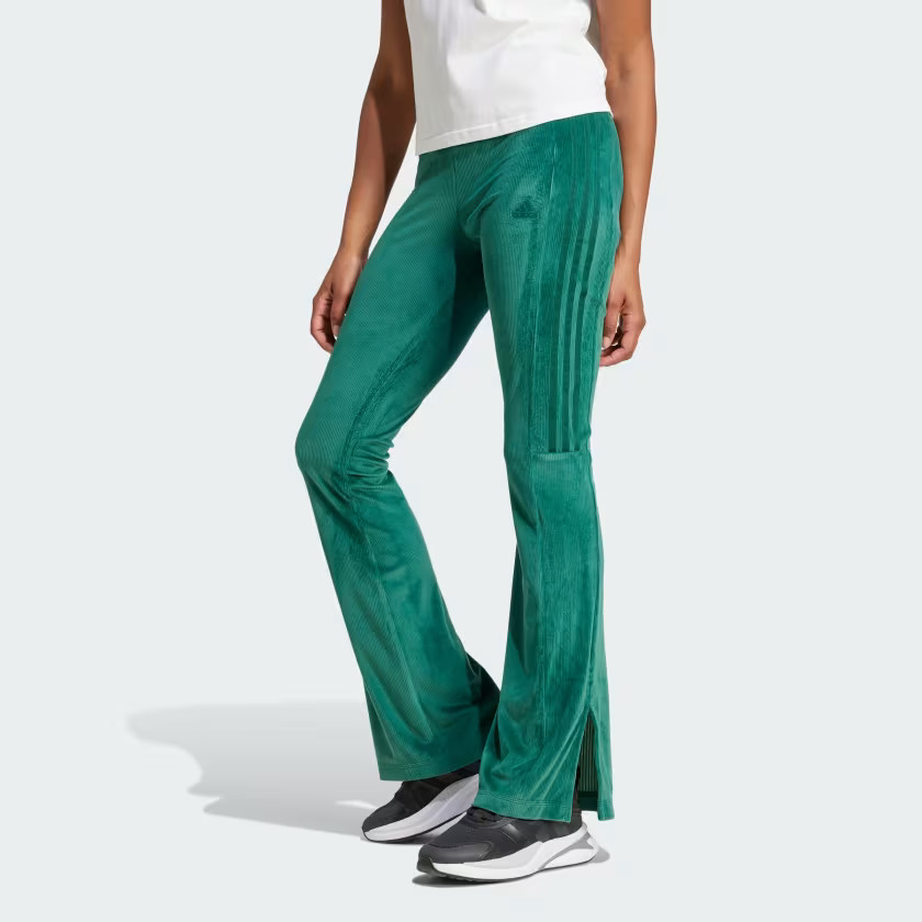 Tiro Cut 3-Stripes Stretchy Velour Flared Leggings | adidas (US)