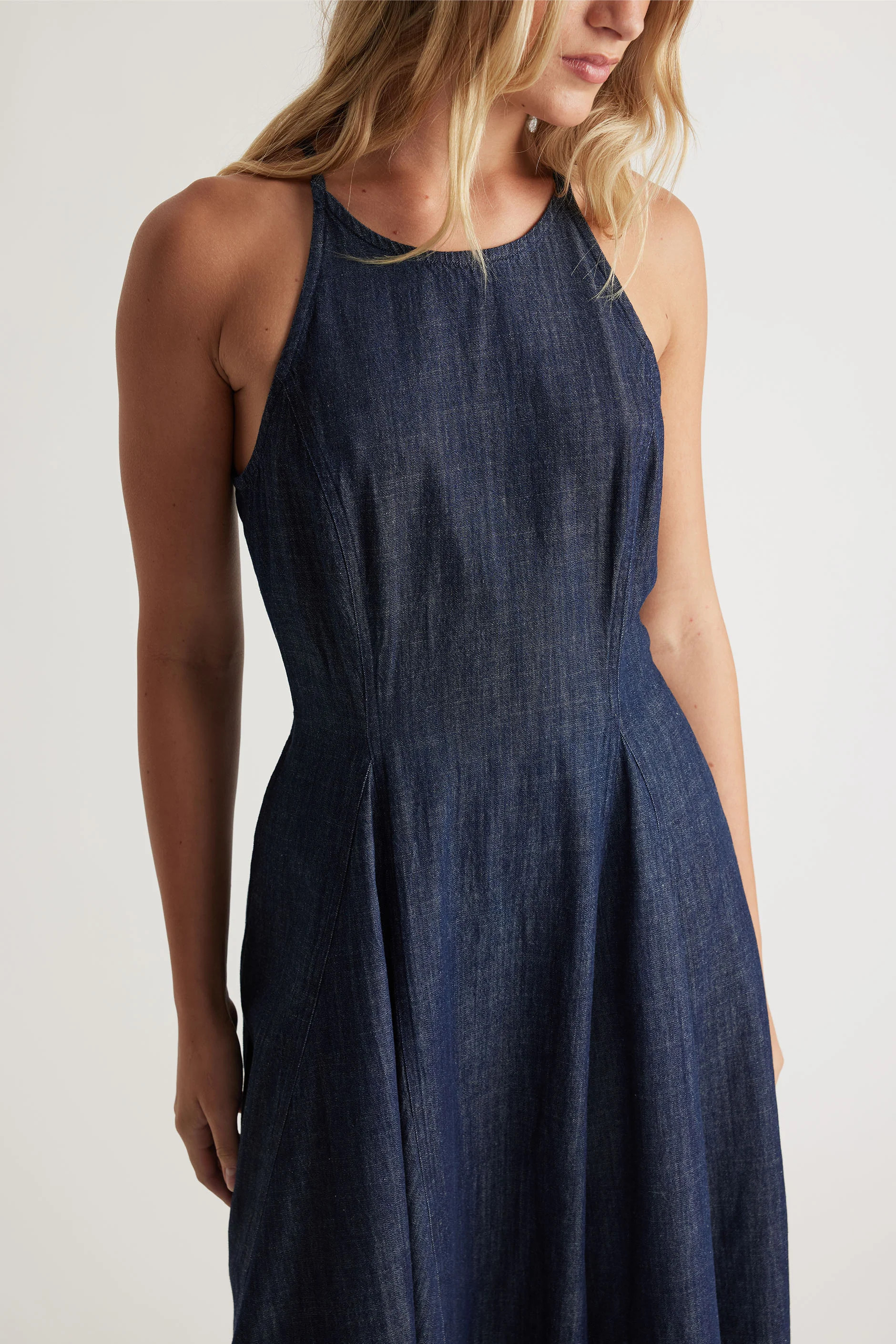 Darcy Denim Maxi Dress - Dark Wash | DECJUBA
