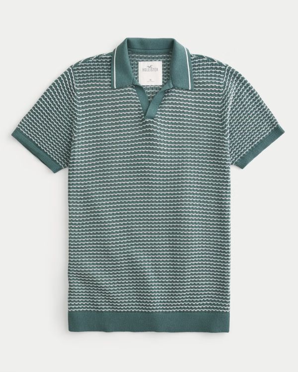 Men's Short-Sleeve Sweater Polo | Men's Tops | HollisterCo.com | Hollister (US)