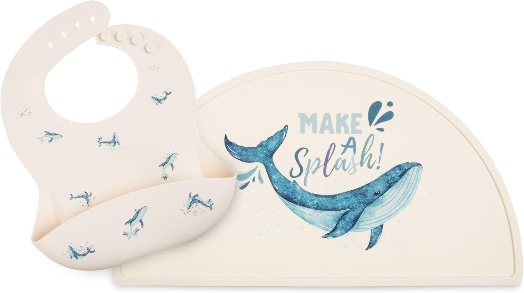 Silicone Baby Bib and Mat | Boys Girls Babies & Toddlers | Waterproof, Adjustable, BPA Free | Amazon (US)