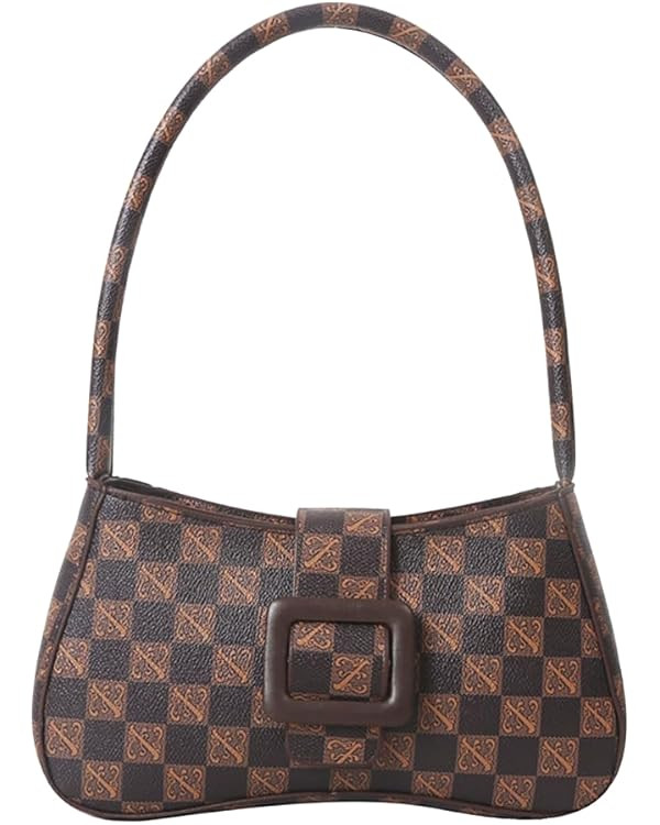 Small Checkered Bag with Top Handle Purses for Women Shoulder Bag for Women | Amazon (US)