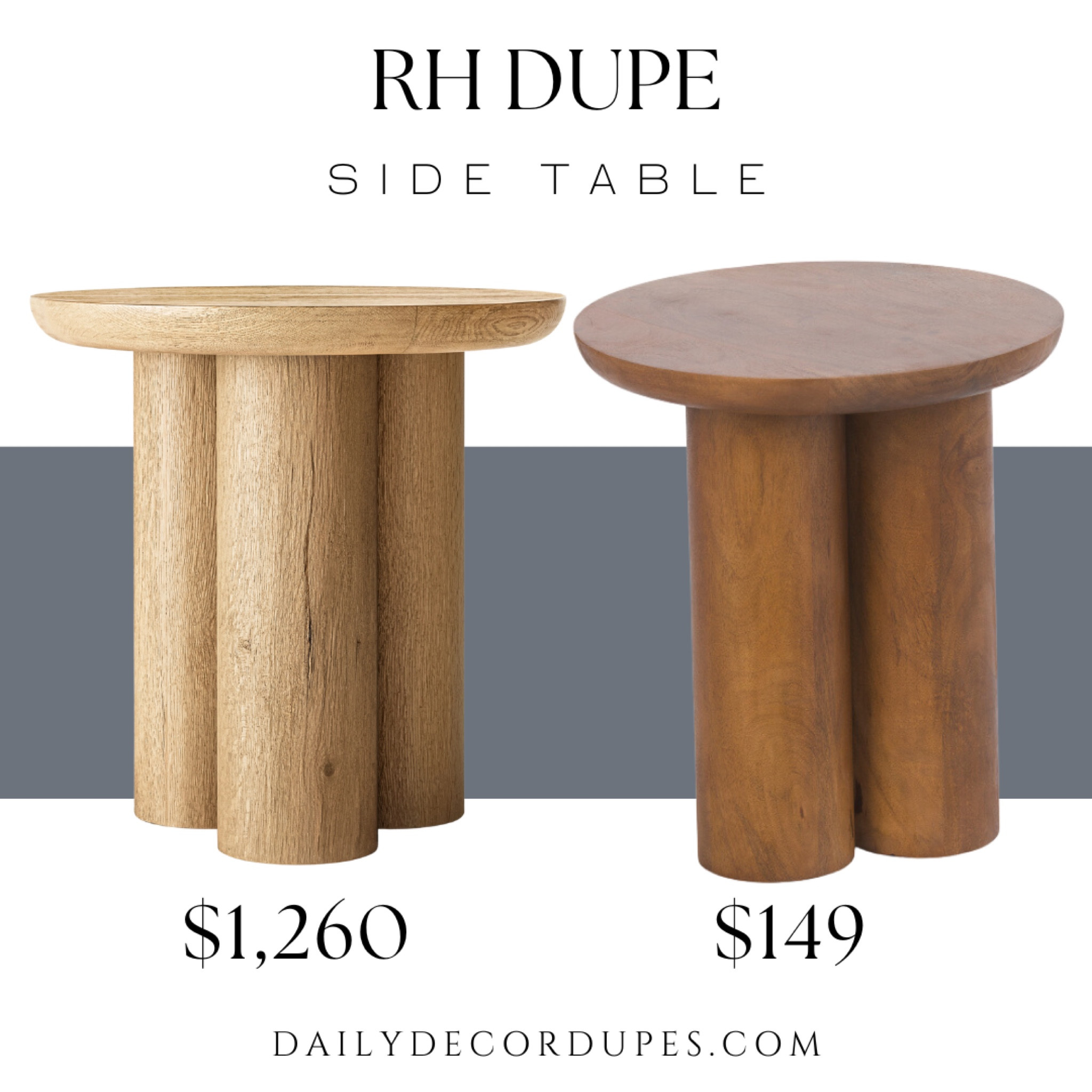 RH side table dupe. Handcrafted solid wood table. Mid-century modern design. Minimalist and refined walnut side table. Coffee table. Outdoor furniture. Modern living room furniture. 

Dupe dupes more affordable option find replica copy cat similar look for less budget friendly affordable cheap cheaper beautiful pretty. Clearance sale coupon code discount code promo code luxury lookalike look a like Inspo inspiration inspired by idea ideas Love dupes like these? I share multiple every day in my FB group “DAILY DECOR DUPES”

#LTKSaleAlert #LTKHome