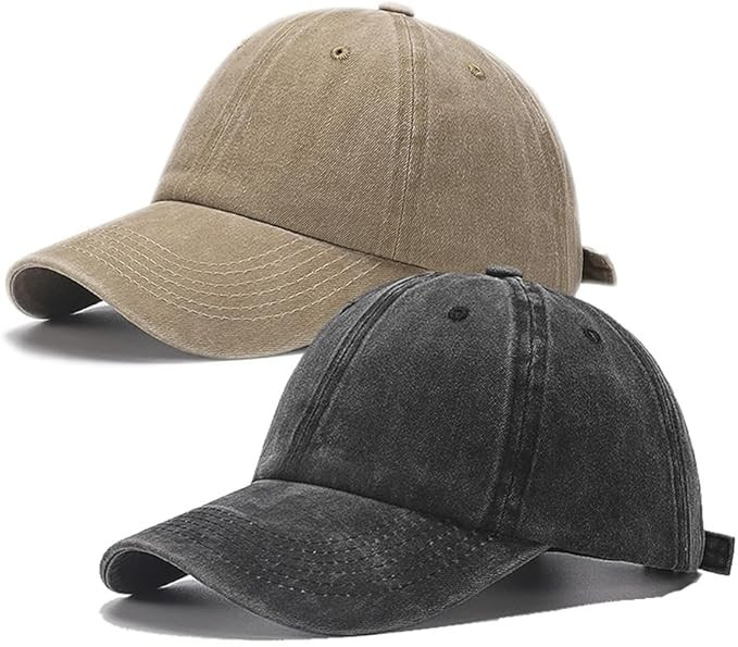 Quanhaigou 2 Pack Unisex Baseball Cap,Dad Golf Hats,Adjustable Polo Hat for Men Women | Amazon (US)
