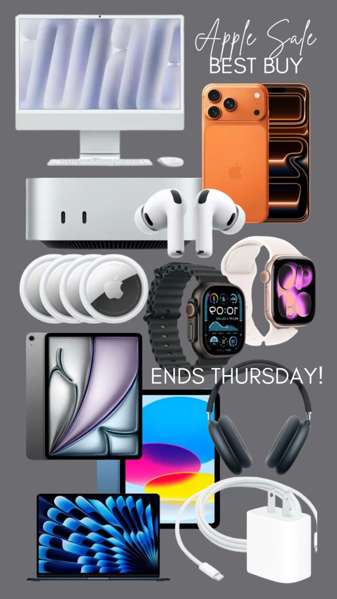 🚨 BIG NEWS for Apple fans! 🚨 

The biggest Apple/Best Buy sale event is HAPPENING NOW, but it ENDS THIS THURSDAY! 🏃‍♀️💨

If you've been waiting for a deal on MacBooks, iPads, iPhones, Apple Watches, AirPods, or even AirTags, this is your sign! Don't miss out—these deals are going fast.

Tap to shop all the products featured in the video before the sale ends! 📱💻⌚️

#12DaysOfLTK #AppleSale #BestBuy #TechDeals #FlashSale #AppleProducts #AirPods



#LTKMens #LTKHoliday #LTKGiftGuide
