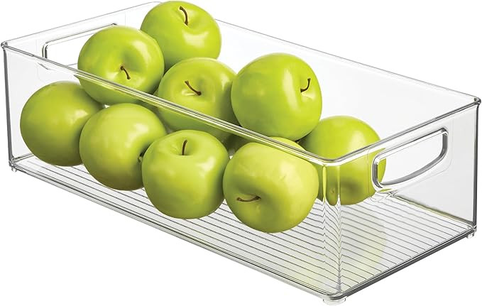 iDesign Stackable Storage Bin - Organizer Bin for Kitchen and Pantry, Clear, Made in USA | Amazon (US)