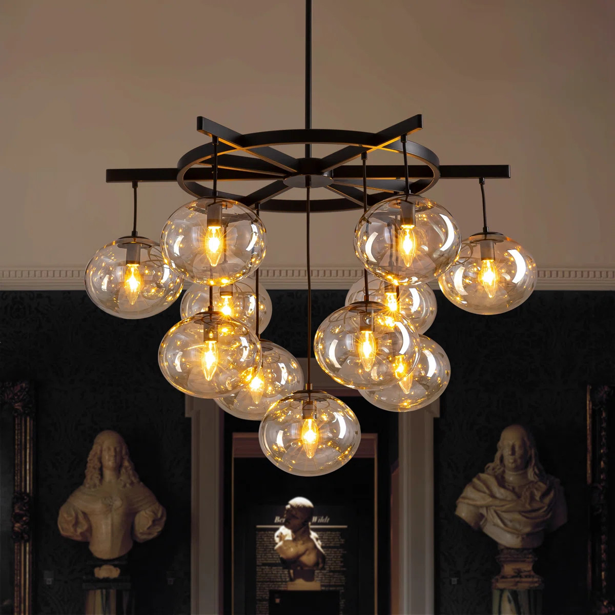 Orbelle 35.4" 11-light Dimmable Sputnik Bubble Glass Chandelier for Dining Room | Wayfair North America