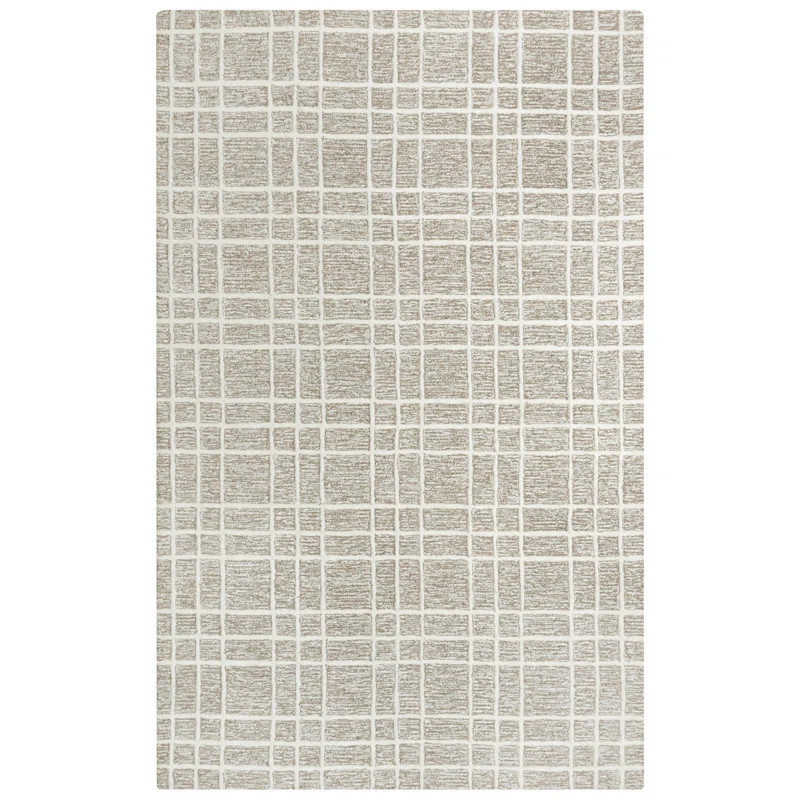 Gilmore Plaid Handmade Tufted Wool Brown Area Rug | Wayfair North America