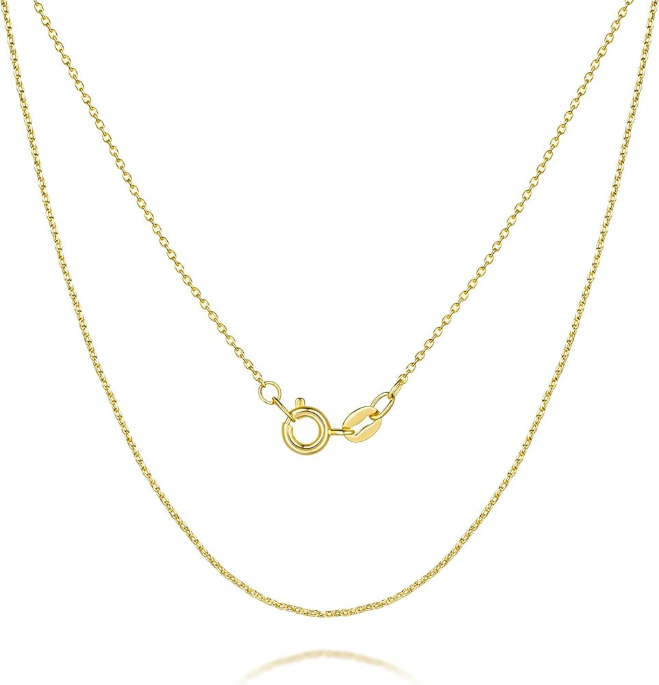 14K Gold Necklaces for Women & Mens Necklace Gold Chain for Women Mens Chains Elegant Dainty 14k ... | Amazon (US)