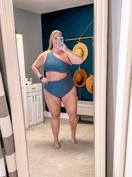 Swimsuits on sale - already reduced prices plus additional 60% off! These are high quality suits. I have this navy and white stripes cut out suit and love it! It’s perfect for a cruise or beach vacation because it is giving all the nautical vibes. 

Fits TTS

Size 18
Size 20 
Plus size swim 
Plus size swimwear 
Swim on sale 
Clearance 
Plus size swimsuit
One piece swimsuit
plus size One piece swimsuit
Plus size bikini 

#LTKsalealert #LTKplussize #LTKover40