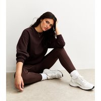 Women's Dark Brown Athleisure Leggings New Look | New Look (UK)