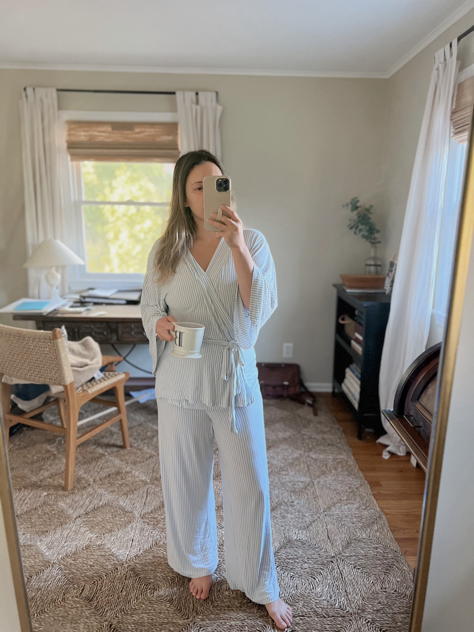 Hopefully not my outfit for the day ☕️

HONEST REVIEW~

I bought this set when I was pregnant with Eleanor, so end of 2020/early 2021. I always see people raving about these pjs but I am split. I love the pants and wear them all the time, but the top annoys me. Maybe it’s because I sized up due to being pregnant and not being sure what my body would look like postpartum but there is too much fabric in the sleeves. They get wet every single time I wash my hands and are hard to keep tucked up and out of the way. I also feel like I get tangled in it while sleeping.

That being said, it has washed and held up really well over the years. As I said, I wear the pants all the time. I would recommend ordering your true size and not sizing up even if you are expecting because there is a lot of stretch and fabric to go around. 

#LTKSeasonal #LTKStyleTip #LTKBump
