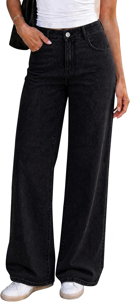 Women 4-Way Stretch Denim High Waist Wide Leg Jeans with Pockets | Amazon (US)