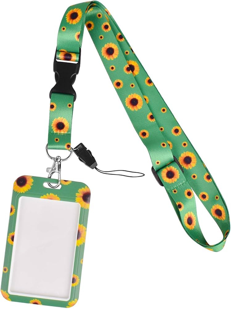 ID Badge Holder with Lanyard and Retractable Badge Holders, Sunflower Lanyard Hidden Disability w... | Amazon (US)