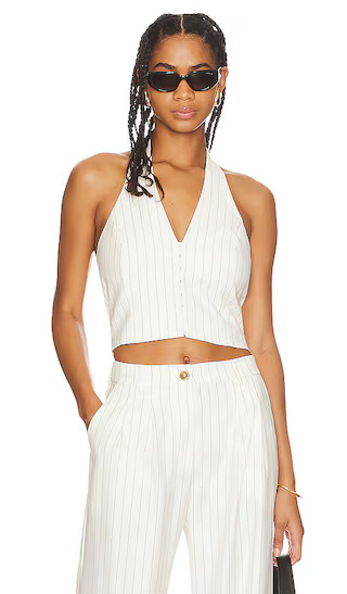 Jane Halter Top in Off White | Revolve Clothing (Global)