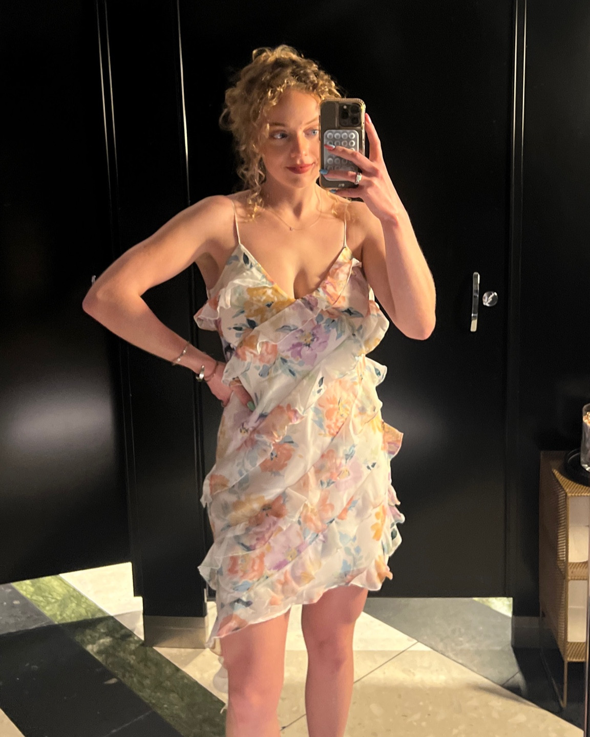 Summer floral dress with ruffles and an asymmetrical hemline 

#LTKSeasonal #LTKStyleTip #LTKSummerSales