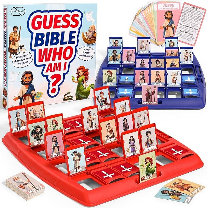 Garybank Guess Bible Who Am I Games for Kids, 24 Holy Bible Characters with Life Story & Verse Ca... | Amazon (US)