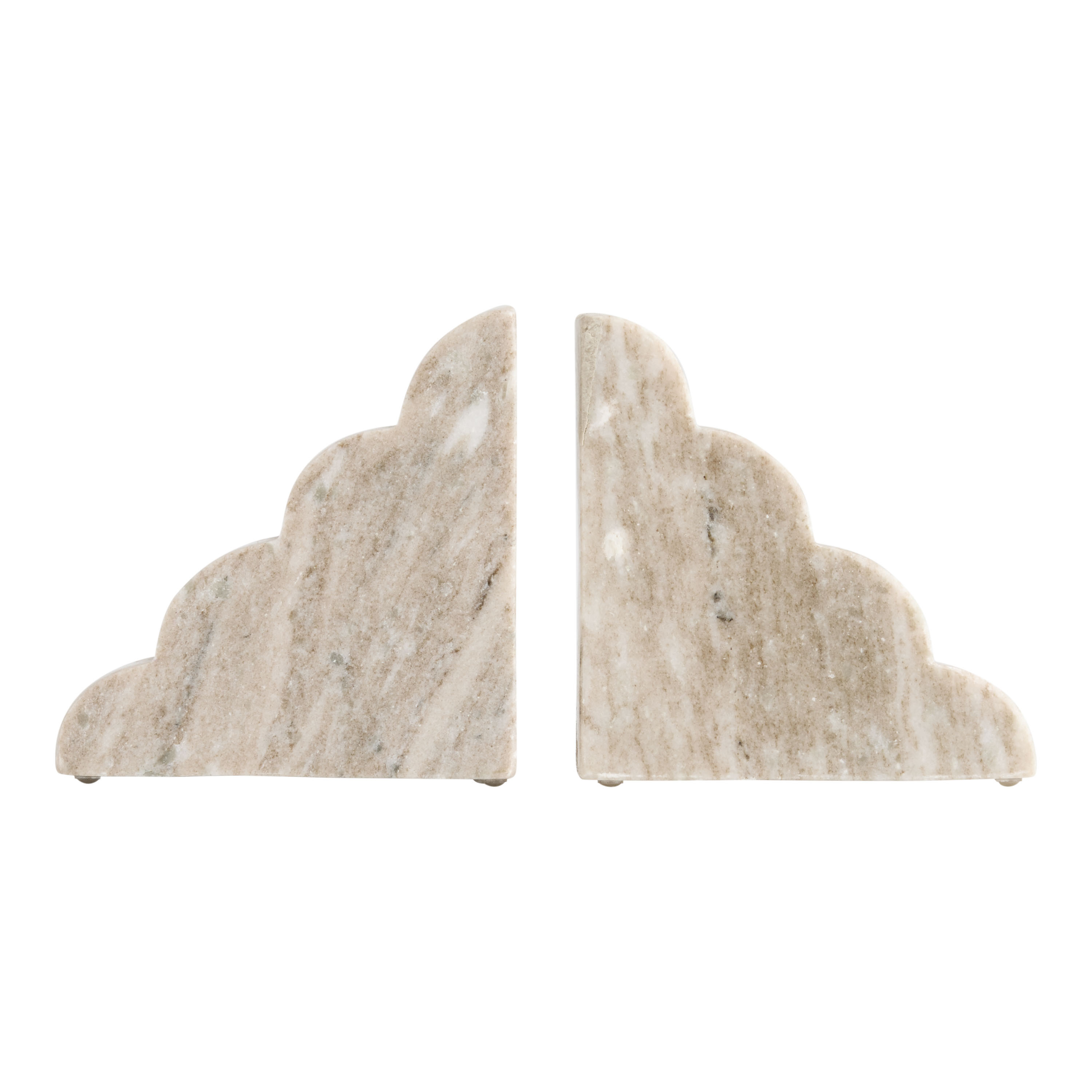 Brown Marble Cloud Bookends | World Market