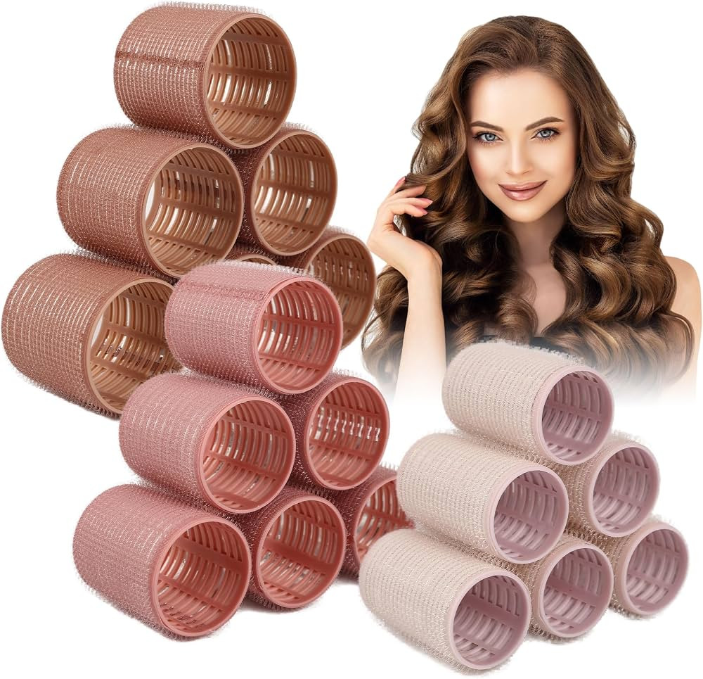 18pcs Ceramic Thermal Hair Rollers,Curlers for Long Medium Short Hair | Amazon (US)
