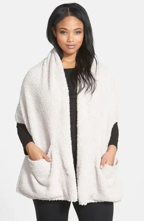 barefoot dreams CozyChic™ Travel Shawl in Stone at Nordstrom | Nordstrom