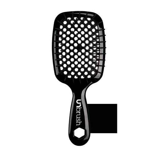 FHI Heat UNbrush Detangling Brush for Pain-Free Brushing on All Wet or Dry Hair Types — Durable DuoFlex Anti-Static Bristles, Lightweight Handle, Vented Hair Brush, Black | Amazon (US)