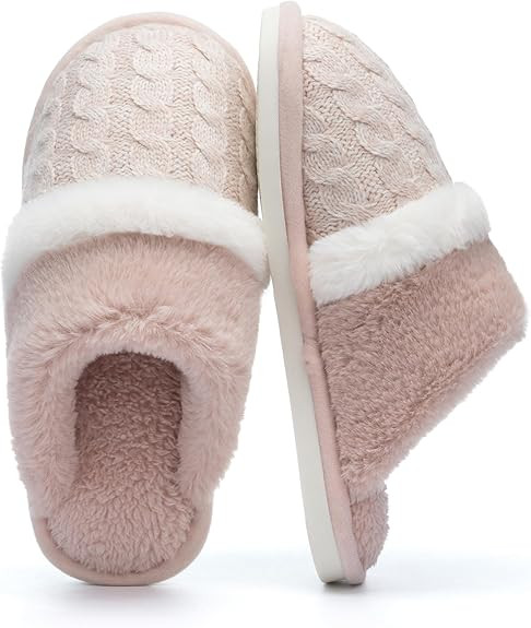 Cozy Slippers for Women Indoor and Outdoor Fuzzy House Shoes with Memory Foam Anti-Skid Sole Gift... | Amazon (US)