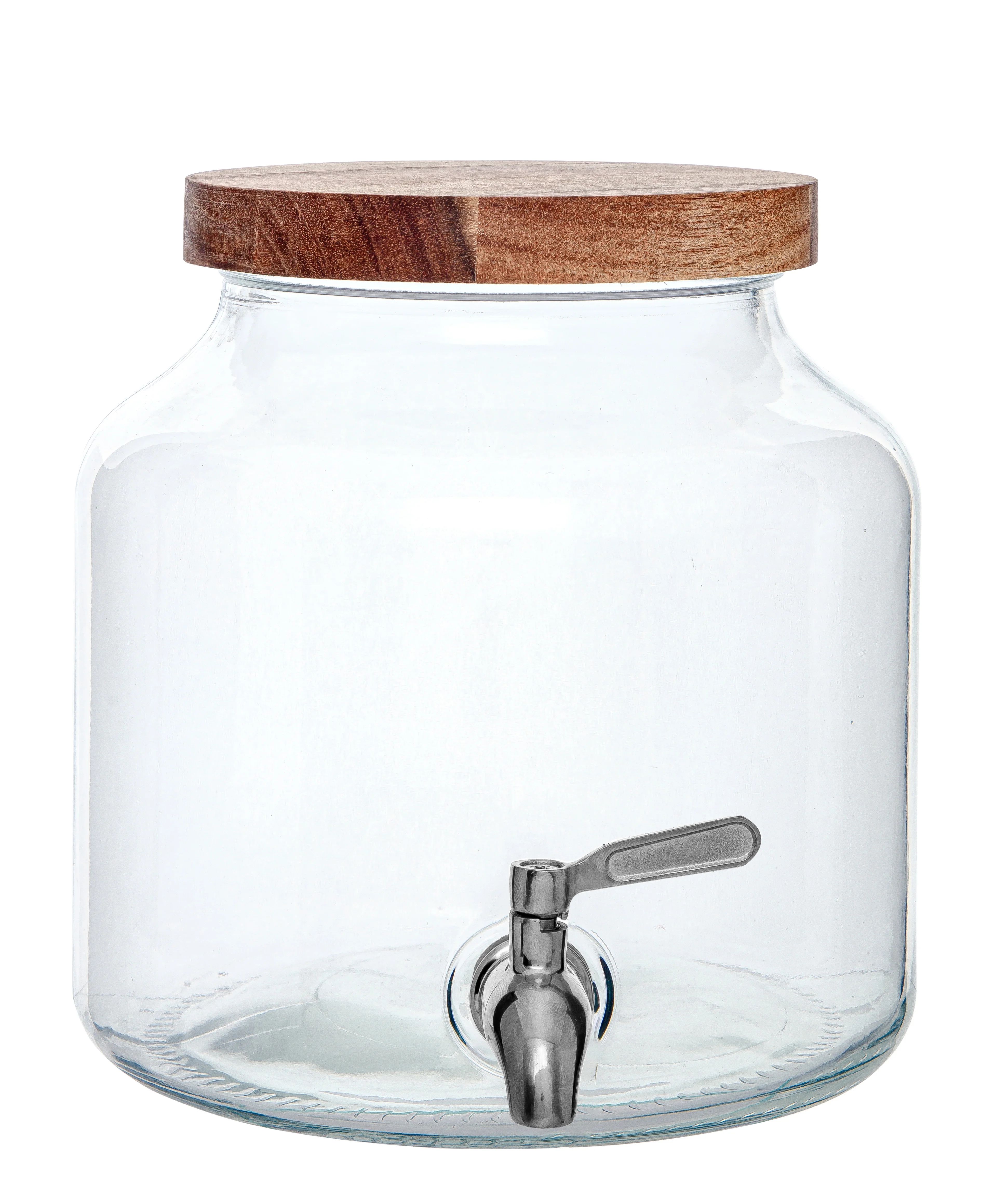 Better Homes and Gardens - Clear Glass 1.5Gal Beverage Dispenser with Natural Acacia Wood Lid | Walmart (US)