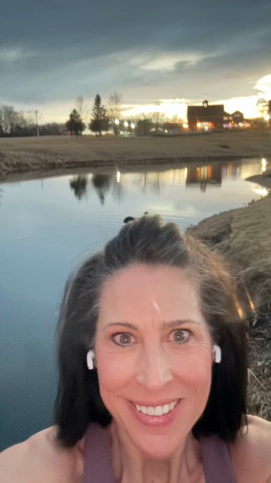 63 degrees! Enjoying a night run! See u tomorrow! #SpringVibes #running #sunset #music Click on LTK link for workout clothes! Spring is here time to make change! 

#LTKfitnessgoals #LTKU #LTKActive