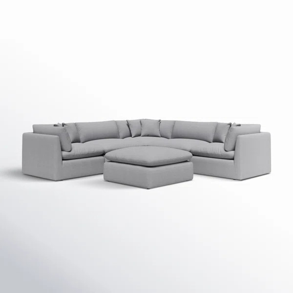 Annabella 6 - Piece Modular Upholstered Reversible Sectional | Joss & Main