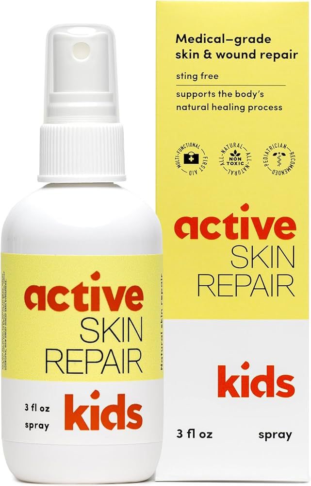 Active Skin Repair Kids First Aid Spray - Non-Toxic & Natural Antiseptic for Minor Cuts, Wounds, ... | Amazon (US)