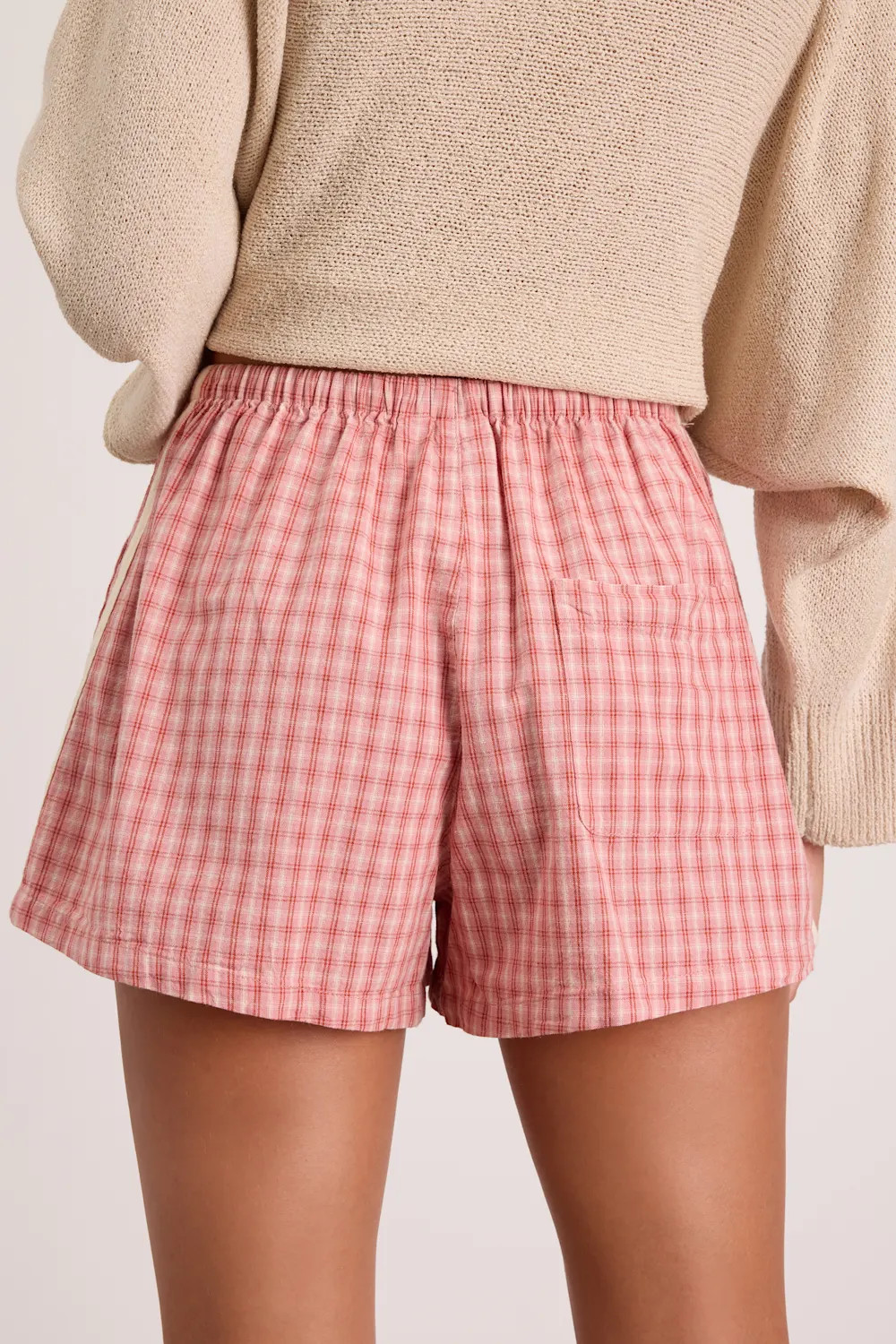 Kirra Pink Gingham Drawstring Shorts | Lulus