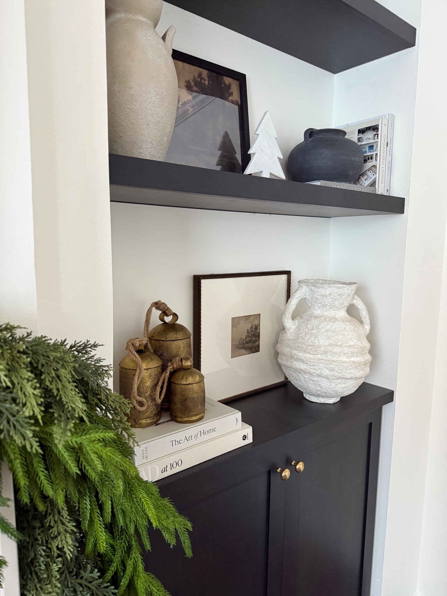 Christmas shelf styling 

#LTKHoliday #LTKSeasonal #LTKHome