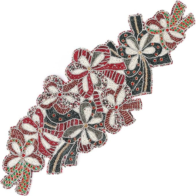 Beaded Table Runner, Beaded Table Runners 36 inches Long, Christmas Table Runner, Beaded Table Ru... | Amazon (US)