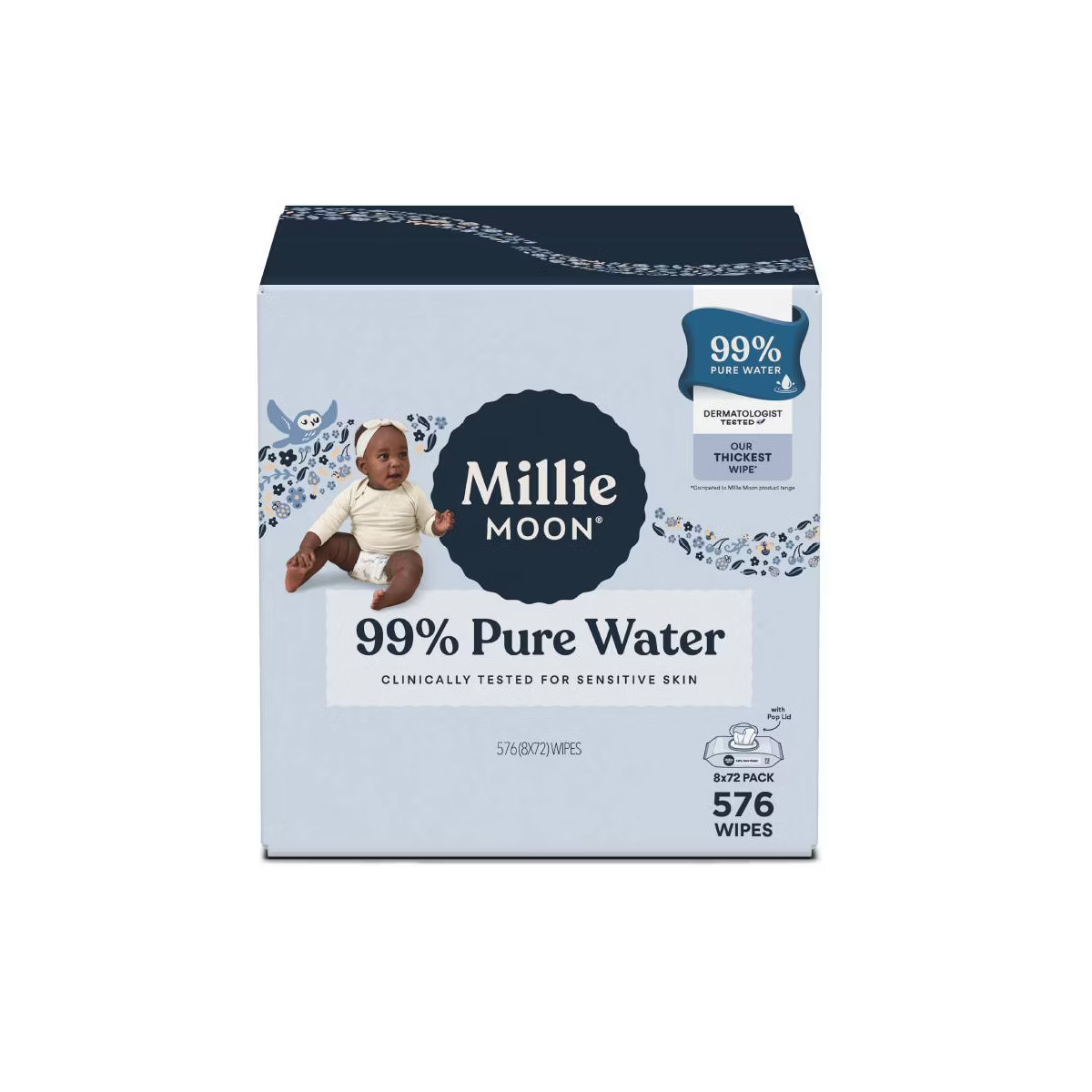 Millie Moon 99% Pure Water Baby Wipe | Target