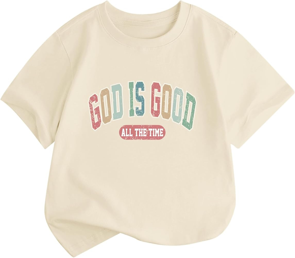 BeWithYou Girls Cute God is Good Shirts Kids Christian Religious Jesus Tshirt Inspirational Bible... | Amazon (US)