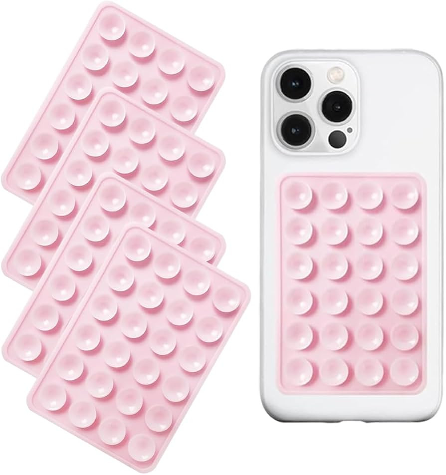 4 Stück Silikon-Handyhüllen mit Saugnapf,saugnapf handy,freihändiges Fidget-Spielzeug, Spiegel... | Amazon (DE)