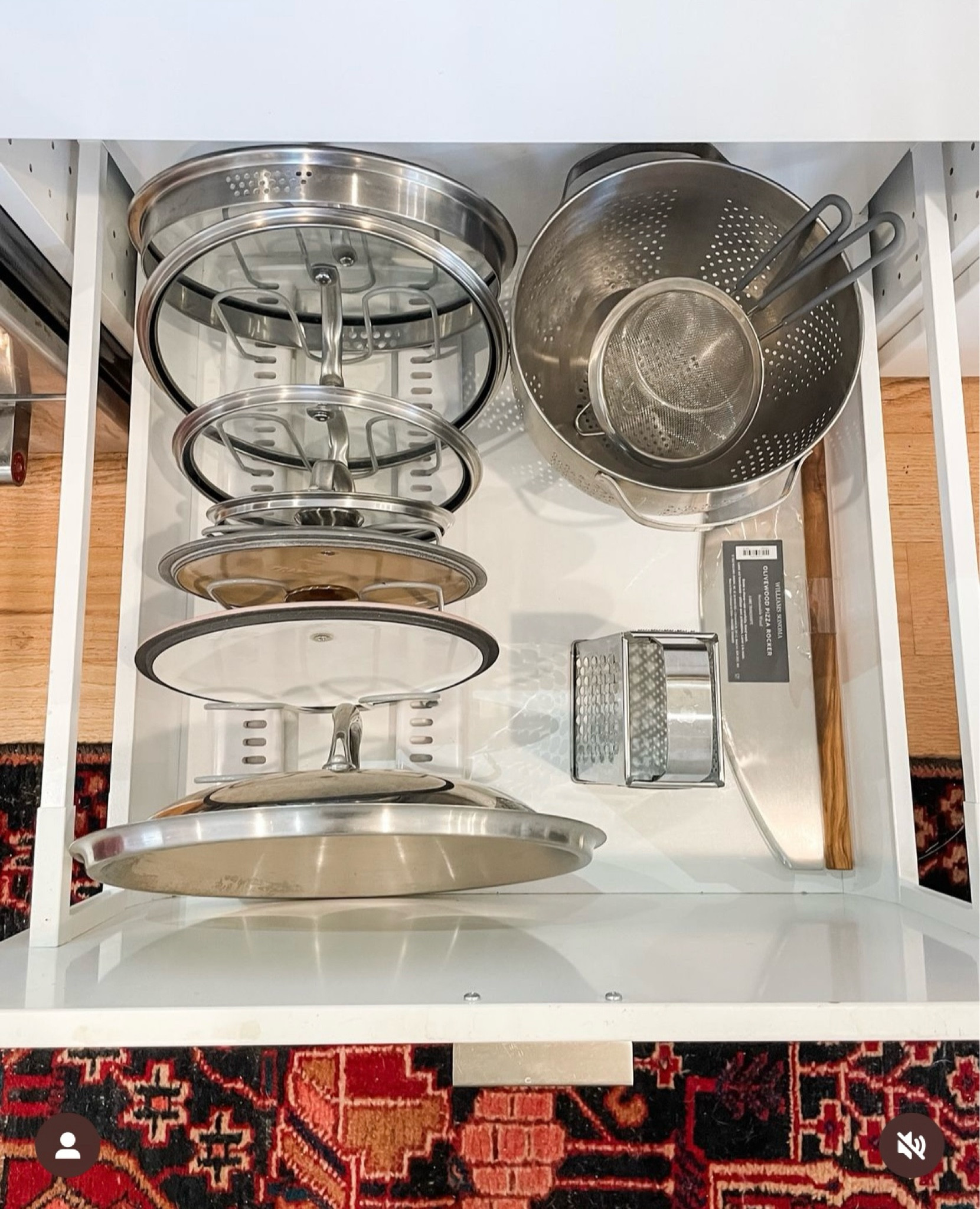 Achieve vertical storage perfection with this expandable kitchen organizer. We’ve used it for lids, pans, cookie sheets, and even Tupperware lids.

#LTKHome