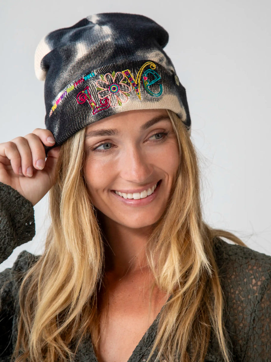 Embroidered Beanie - Tie-Dye Love | Natural Life